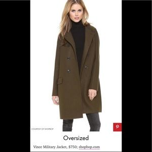 ❌sold❌Vince Military khaki double breasted coat.